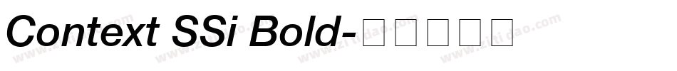 Context SSi Bold字体转换